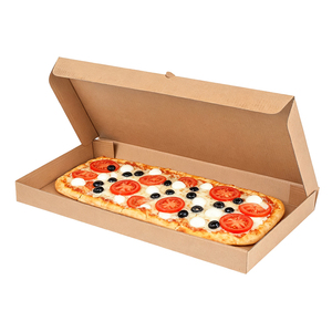 Bán Buôn Thực Phẩm Cấp Hình Chữ Nhật Trống Hộp Carton Màu Đen Cho Bánh Pizza Các Tông Sóng Flatbread Bánh Pizza Hộp - Product Image 5