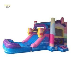 Vente chaude arc-en-ciel Château <span class=keywords><strong>Gonflable</strong></span> Piscine Blow up Bounce House Water Slide Candy Land <span class=keywords><strong>Gonflable</strong></span> Bouncer pour Enfants En Plein Air - Product Image 1