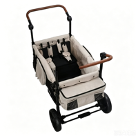 Poussette inclinable et pliable avec design haute vue, poussée bidirectionnelle, cadre en aluminium et roues silencieuses en EVA pour l'extérieur