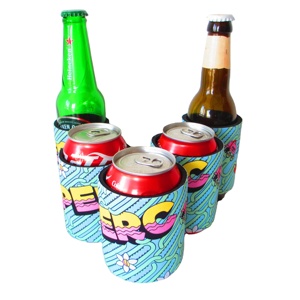 Wholesale Blank Sublimation 5Mm Neoprene Spring Snap Stubby Holder Custom Logo 12 Oz Beer Can Cooler Sleeve Slap Wrap Coozies - Product Image 5