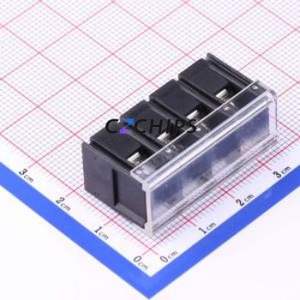 KF28S-7.62-4P Barrier Terminal Block Through hole Component (THT),P=7.62mm Connector With Cover Plate 7.62mm 1x4P Straight Pin - Product Image 1
