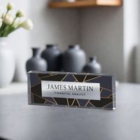 Plaque de bureau personnalisée en acrylique, plaque de nom pour bureau, plaque de nom personnalisée, cadeau promotionnel