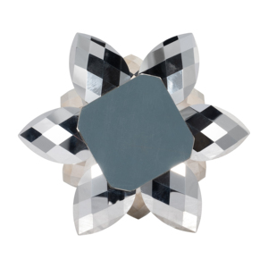 Portacandele in vetro Crystal Lotus, centrotavola decorativo per tavolo. - Product Image 6