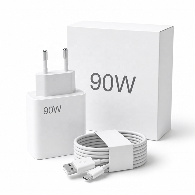 90W Super Fast Charging USB Adapter with 6A Type C Cable Phone Charger Fast Power Delivery Wall Charger for Mobile Phone