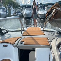 Plateforme de bain et tapis de cockpit pour bateau Bayliner 2855 (2000) – Mousse EVA imitation teck, style SeaDek MarineMat Gatorstep, auto-adhésif