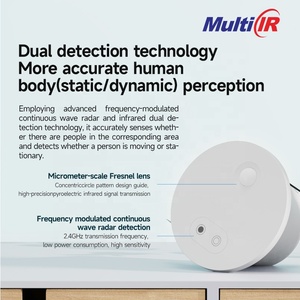 Capteur <span class=keywords><strong>de</strong></span> présence humaine Tuya Zigbee 3.0, radar à ondes millimétriques 24 GHz, détecteur <span class=keywords><strong>de</strong></span> <span class=keywords><strong>mouvement</strong></span> PIR, capteur d'éclairement, AC 220V pour maison intelligente - Product Image 4