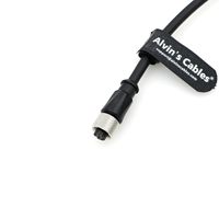 Prise d'aviation femelle M12 8 broches blindée IP67, câble électrique haute vitesse résistant aux intempéries pour appareil caméra industrielle Cognex