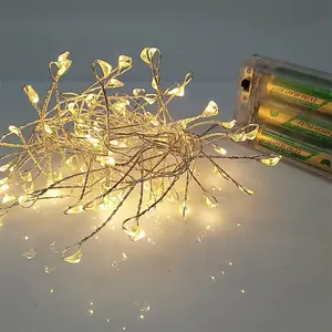 CE Rohs Batterie betriebene LED-Kupferdraht-Mini-LED-Cluster-Lichterketten