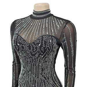 Vestidos De Fiesta elegante abito con strass impreziosito da sera abiti da ballo - Product Image 5