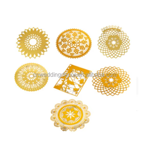 Assiette de présentation dorée de luxe LISSE <span class=keywords><strong>Vaisselle</strong></span> de mariage <span class=keywords><strong>Vaisselle</strong></span> <span class=keywords><strong>Service</strong></span> de table - Product Image 2