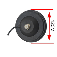 Grande base de montage magnétique de 12cm avec câble coaxial d'extension de 5M pour antenne UHF VHF de voiture