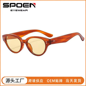 Cat Eye Sunglasses For Women Full Rim Mirror Lenses UV400 Beach Style Light Weight Adult Fashion <b>Pink</b> <b>Frame</b> - Product Image 5