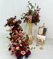 Magnifique support de centre de table en fleurs de soie pour les grandes décorations de mariages et événements – En promotion