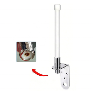 VHF 22cm Short Marine Antenna 156-163MHz Fishing Boat Omni Antenna Outdoor Fiberglass Antenna with Stainless Steel <b>Bracket</b> - Product Image 1