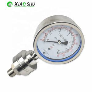 מפעל שיאושו צ'יאנה -20~200 ℃   מד לחץ גז אוויר 0-6 בר בטמפרטורה גבוהה, מלא בשמן, עם טבעת כיסוי בתחתית - Product Image 1