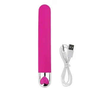 Yetişkin seks ürünleri çift flört düz renk USB şarj edilebilir kurşun vibratör