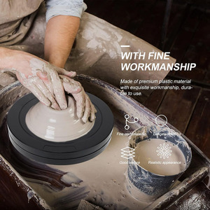 Secolorart Art 18cm plateau tournant en plastique sculpture <span class=keywords><strong>roue</strong></span> plateau tournant pour bricolage Sculpture argile céramique poterie fournitures - Product Image 6