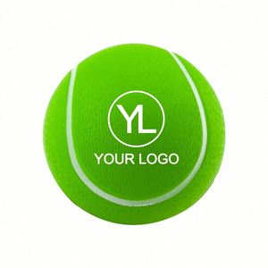 Promotional Custom LOGO <b>Squeeze</b> Toy <b>Ball</b> PU Foam Soft Stress Reliever Green Tennis Stress <b>Balls</b> - Product Image 1