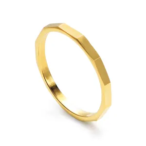 Chris April PVD gold plating tungsten curving knuckle pinky ring