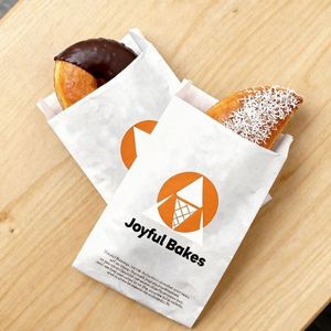 Small Food Grade Paper Bags Blue Putter Paper Parchment Paper Greaseproof Paper <b>Sheets</b> Packaging Bag Custom Printed Cookie Bags - Product Image 3