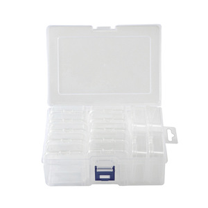 Transparent Plastic Storage Box Set 5.5cm Square With Compartments Desktop Organizer For Jewelry And Small Items - Product Image 4