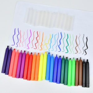 Ensemble de stylos de couleur lavables, non toxiques, à base d'eau, avec logo personnalisé, pour enfants, bricolage, peinture artistique, papeterie, cadeau, articles de papeterie - Product Image 1
