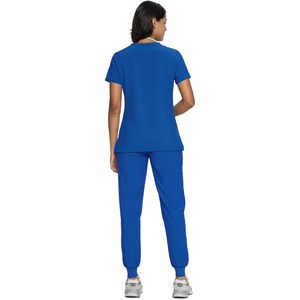 FOXA Women's Scrub Set V-Neck <b>Top</b> Cargo Pants 12 Pockets Hospital Uniforms - Product Image 3