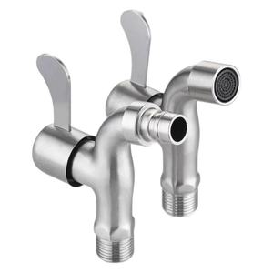 <span class=keywords><strong>Robinet</strong></span> de lavabo en acier inoxydable à ouverture rapide, pour machine à laver domestique, lavabo extérieur, salle de bain - Product Image 1