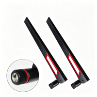 Antenne WiFi omnidirectionnelle pliable double bande 2.4G/5.8G à gain élevé, antenne de carte réseau pour routeur, connecteur SMA
