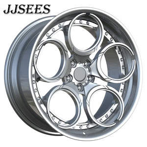JJSEES Cerchi Forgiati Lucidati di Alta Qualità, Lussuosi Cerchi in Due Pezzi 5x112 5x114.3 5x120 18 19 20 21 22 23 24 Pollici per Corvette C5 C6 - Product Image 5