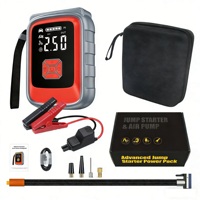 Démarreur de batterie et compresseur d'air 150 PSI 3000A portable pour moto et voiture avec arrêt automatique, écran LCD et éclairage LED