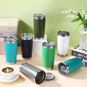 Travel Coffee Tumbler 20 Oz <b>Stainless</b> <b>Steel</b> Insulated Mug With Lid Portable Outdoor Use Navy Blue - Product Image 6