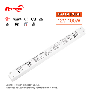 RoHS Compliant 100W Plastic Case <b>LED</b> <b>Drivers</b> DALI <b>Dimmable</b> 12V 24V Constant Voltage Single AC-DC Energy for <b>LED</b> Lighting - Product Image 4