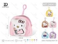 <strong>Hello</strong> <strong>Kitty</strong> Plush Coin <strong>Purse</strong> For Girls 11cm Pink Backpack Style - Product Image 1