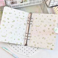 Album photo en cuir A5 trèfle à quatre feuilles, style coréen, pour collection de cartes, petit album de rangement pour cartes Kpop, cadeau