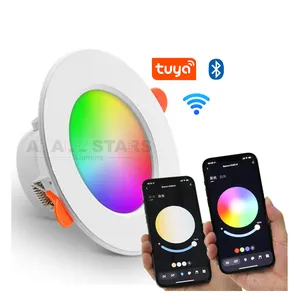 색상 변경 스포트 라이트 스마트 RGB 통 7W 9W 12W 15W 18W 지능형 Dimmable LED 통 Alexa Tuya APP