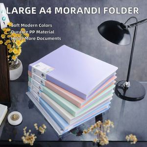 Boîte de classement personnalisée Shuwei grande capacité A4 en PP, couleur Morandi, avec clip transparent pour musique et étiquette logo imprimée - Product Image 2