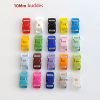 Boucle en plastique de 10 mm, personnalisable, multicolores, à fermeture rapide, pour accessoires de sangle de sac