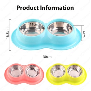 Custom Factory Direct Sales Eco-Friendly Leak <b>Proof</b> Solid Stainless Steel Pet Food & <b>Water</b> Bowl Portable Non-Slip Base for Dogs - Product Image 3