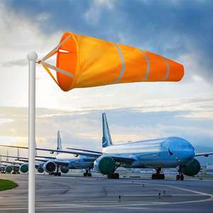 Accesorio de Exhibición Colgante para Exteriores de Alta Resistencia, Personalizado, en Tela Oxford Rojo Anaranjado con Impresión Digital de Alta Visibilidad, Tipo Windsock para Aeropuertos - Product Image 6