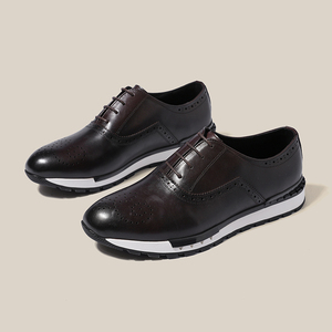 New Style Premium <b>Top</b>-grain Cowhide Casual Shoes Fashion Lightweight Breathable Sports Shoes - Product Image 3