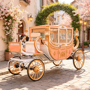 Chariot royal de luxe à chevaux, entièrement fermé, avec décorations sculptées à la main, idéal pour les séances photo, les festivals, les célébrations et les expositions en lieux touristiques. - Product Image 1