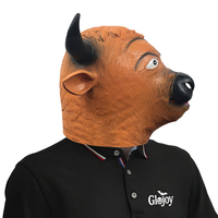 Masque amusant en latex de Démon Bouc, accessoires de farce pour fête d'Halloween, coiffe animale, vente en gros, conception personnalisée pour mascarade
