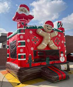 Lều phao liên hoàn Giáng sinh ngoài trời cho thuê, hình ông già Noel, cây kẹo que, lâu đài phao, thiết kế tùy chỉnh - Product Image 5
