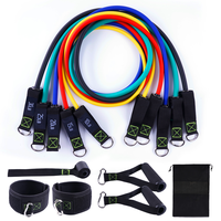 Venta al por Mayor TALLTOP, Juego de Bandas de Resistencia de Látex Personalizadas con Descuento, 11 Piezas, Elásticas y Duraderas para Gimnasio, de 10LB a 50LB, Bandas para Ejercicio