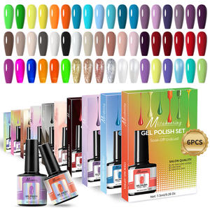 Nuevo juego de esmalte de uñas de Gel 6 colores Trending Sheer UV Gel esmalte de uñas semipermanente Soak Off Nail Art <span class=keywords><strong>Kit</strong></span> - Product Image 6