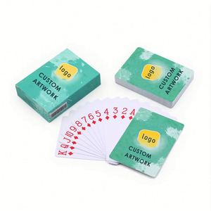 Manufacturer Print 100% PVC 58X88 63X88 Round Corner Custom <b>Playing</b> <b>Cards</b> With Leather Case Set - Product Image 5