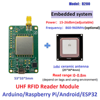 Módulo Lector RFID UHF R200 de 860-960MHz, Carcasa Metálica de Alto Rendimiento, Protocolo ISO 18000-6B, Compatible con Inventario Multitarjeta TTL Windows 10