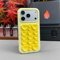 Comoda custodia per telefono in silicone a ventosa antigravità 3D a forma di cuore per iPhone 17 Air 16 Pro Max 15 14, cover posteriore in gomma