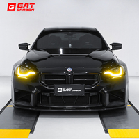 Kit de prises d'air avant en fibre de carbone sèche style MP pour BMW G87 M2, garniture de grille d'admission d'air, cadre de voiture